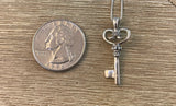 Sterling Silver Fancy Key Necklace