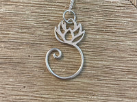 Sterling Silver Lotus Necklace