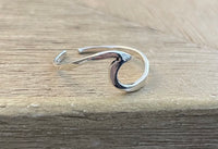 Sterling Silver Wave Toe Ring