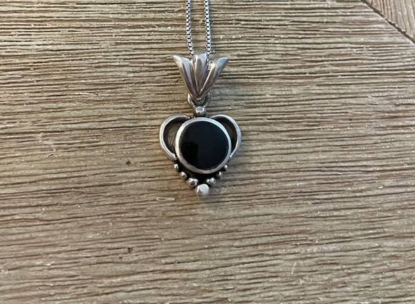 Sterling Silver Onyx Necklace