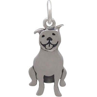 Sterling Silver Pitbull Charm (18 inch chain included)