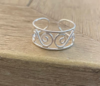 Sterling Silver Fancy Toe Ring