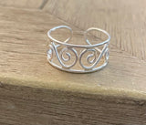 Sterling Silver Fancy Toe Ring