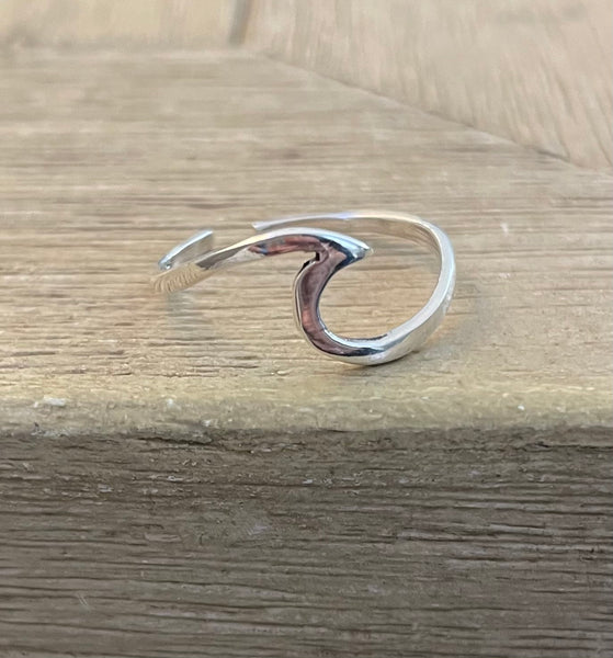 Sterling Silver Wave Toe Ring