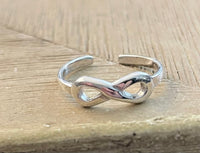 Sterling Silver Simple Infinity Symbol Toe Ring