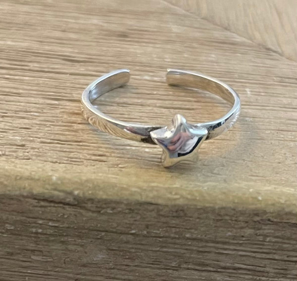 Sterling Silver Star Toe Ring