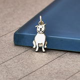 Sterling Silver Pitbull Charm (18 inch chain included)