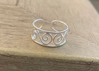 Sterling Silver Fancy Toe Ring