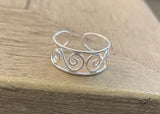 Sterling Silver Fancy Toe Ring