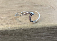 Sterling Silver Wave Toe Ring