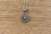 Sterling Silver Simple Mandala Necklace